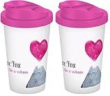 Gedalabels Coffee to go Becher Like A Vulcano 400ml (Packung mit 2)