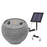 esotec Springbrunnen Wasserbrunnen mit LED Beleuchtung Vogelpaar, Komplettset, USB-Ladung, Timer,...