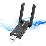 NEWFAST 5400Mbps USB WLAN Stick for PC,WiFi 6E WLAN Adapter Mit 2 * 5dBi High Gain Antennens...
