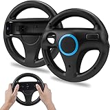 TechKen 2 STK Racing Lenkrad Wheel für Wii Fernbedienung Kompatibel mit Wii Kart,Racing Wheel für...