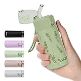 Exllena Trinkflasche Klein 150ml mit Strohhalm aus Edelstahl, Einhand-Bedienung, 100% Auslaufsicher,...