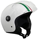 Jethelm RALLOX 229 Italia Helm Motorradhelm Größe S Rollerhelm mit Visier klar weiß Glanz