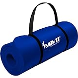Movit XXL Pilates Gymnastikmatte, Yogamatte, phthalatfrei, SGS geprüft, 190 x 60 x 1,5cm, Royalblau