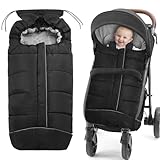 Fußsack Buggy,Fußsack Kinderwagen Winter mit Reißverschluss und Kapuze,Wasserdichter Warmes...