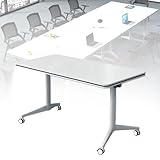 Mobile, faltbare Konferenztische – robuste, rechteckige Klapptische, Trainingstische auf Rädern...