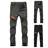 Fahrradhose Winter Herren Wasserdicht Winddicht Warm Arbeitshose Outdoorhose Gefüttert Skihose...