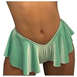 Liebeimmer Sexy fließende Booty-Shorts für Damen, reine Farbe, locker, athletisch, kurzer Rock,...