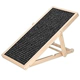 Muntel Hunderampe, Hundetreppe aus Holz, Verstellbar, Hunderampe für Kleine Hunde, Rampe für...