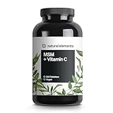 MSM 2000mg + natürliches Vitamin C – 365 Tabletten statt Kapseln – Methylsulfonylmethan –...