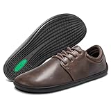 SAGUARO Barfußschuhe Herren Leder Barfussschuhe rutschfest Barefoot Shoes Männer Leicht...