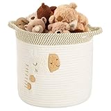 Huiguli Aufbewahrungskorb Kinder aus Baumwolle, Kinderzimmer Aufbewahrung Körbe mit Griff für...