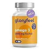 Omega 3 Kapseln - 2000mg Fischöl hochdosiert - Mit 660mg EPA und 440mg DHA - In Triglycerid-Form-...