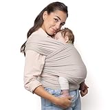 Boba Babytragetuch ab Geburt bis 15 kg - Kuschelweiches & Stützendes Baumwollfrottee, Tragetuch...