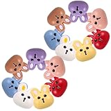 TEHAUX 14 Stück Teiliges Bunte Kunststoffknöpfe mit Niedlichem Hasenmotiv Stabile Nähknöpfe für...