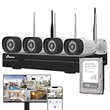 NIVIAN WLAN-Kamera-Set, Überwachungskamera Set, KI-Personenerkennung, Zwei-Wege-Audio, Nachtsicht,...