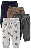 Simple Joys by Carter's Unisex Baby 4-Pack Fleece Pants Freizeithose, Braun/Dunkelgrau/Hellgrau...