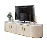 NASTYA Moderner TV-Ständer aus Schiefer, Marmor, Arbeitsplatte, Leder, TV-Ständer, Wohnzimmer,...