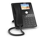 Snom D765 IP-Telefon, SIP-Tischtelefon, 12 SIP-Identitäten, hochauflösendes Farbdisplay, 16...