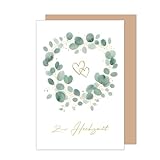 Edition Seidel Premium Glückwunschkarte zur Hochzeit mit Umschlag aus Kraftpapier. Hochzeitskarte...