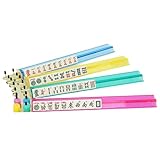 Mahjong Racks mit Drücken, Us Fliesenhalter-Set, 4 Stück tragbar und 47,7 cm klares Design,...