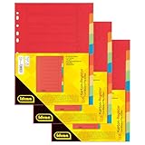 Idena 90267 - Karton-Register für DIN A4 Dokumente, 22,5 x 30 cm, 30 vollfarbige Trennblätter in...