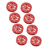 SEWACC 8 Stück Teiliges Kunststoff Wasserrad Rot für Tischbrunnen Wasserfall Teich Bachlauf Deko...