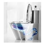 Hocheffiziente Doppelspül-WC – Wassersparende 304 Edelstahl kommerzielle Wand-WC mit...