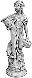 gartendekoparadies.de Massive Steinfigur Statue Frau Motiv Sommer antik aus Steinguss frostfest