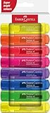 FABER-CASTELL 254648 - Textmarker Set 46, 8er Etui, Neon Farben, mit langlebiger Keilspitze,...