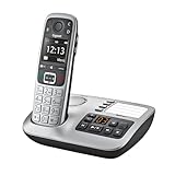 Gigaset E560A - Schnurloses Senioren DECT-Telefon - Mobilteil mit Anrufbeantworter - Farb-Display -...