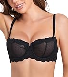 DotVol Damen Spitze Balconette BH Push Up Ungepolste Unterwäsche Convertible Multiway Bra Große...