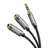 UGREEN Audio Splitter 3,5mm Aux Splitter Verlängerung Kabel für Zwei Kopfhörer, Klinke Splitter...