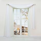 Olivia's Stylism Boutique Querbehang Deko Gardinen aus transparentem Voile Schals H*B 500 * 145cm...