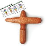 Massageholz Kreuz Massagekreuz als Massagehilfe mit 2 DIN A4 Plakaten zur Selbst-Massage relevanter...