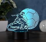 Optechvisual Personalisierte Fußball Lampe Geschenk Idee für Fußballer Kinder Lampe als...