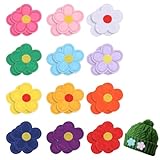 Bewudy 24 Stück Blume Patches zum Aufbügeln, Bunte Blumen Applikationen Flicken zum Aufbügeln...