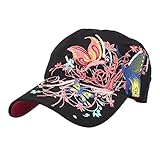 Damen Mütze Schmetterling Stickerei Baseball Cap Mode Sonnenblende Bowling Hot Rods Hut, Schwarz ,...