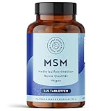 MSM 2000mg mit Vitamin C - 365 Tabletten mit Methylsulfonylmethan - Kompakteres MSM Pulver als bei...