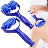 Molbory 2 Stück Massageroller mit Griffen, Massagebälle Massage Roller, Massagegerät Fascia Ball,...