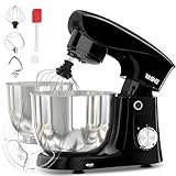 YASHE Küchenmaschine 1500W, 4,5 + 5L Edelstahlschüsseln, 10+P Geschwindigkeiten, Kippkopf, mit...