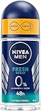 NIVEA MEN Fresh Ocean Deo Roll-On, Deo ohne Aluminium (ACH) mit 48h Schutz, Deodorant mit...