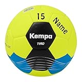 Kempa Kinder Handball lite extra leicht für Kinder neon gelb/blau Größe 0 + Aufdruck Name...