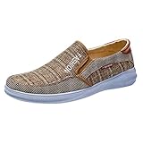 Herren Sneaker Slip On - Sportschuhe Herren Weichem Walkingschuhe Modische LäSsig Segeltuchschuhe...