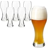 MamboCat 6er Set Weizenbiergläser klar 0,5 L I Weißbier-Glas mit schlichtem & klassischem Design I...
