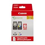 Canon Tinte & Papier Multipack - PG-540/CL-541 Original Drucker Tintenpatronen 2er-Pack (1 x...