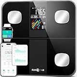 RunSTAR Körperfettwaage Digitale, Personenwaage mit hoher Genauigkeit großem Display für BMI,...