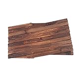 POPETPOP Holzzaun DIY Szenenzaun Gartenzaun Erweiterbares Spalier Holzpfahlzaun Leitplanke Zaun...