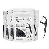 The Humble Co. Pflanzliche Zahnseidesticks | Aktivkohle | Umweltfreundlich, Vegan, Zuckerfrei, von...