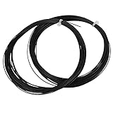 ODJTTIG Badminton String Line High Flexibility 10m 2 pcs Training Racket Racquet Lines (Black)