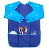 Voarge Malschürze, Nylon, wasserdicht, Malschürze mit Ärmeln für Kinder von 7 bis 12 Jahren,...